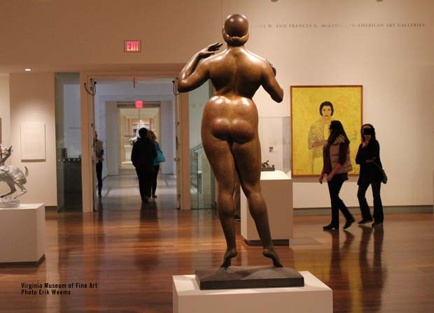 Inside VMFA - Gaston laChaise Standing Woman Bronze