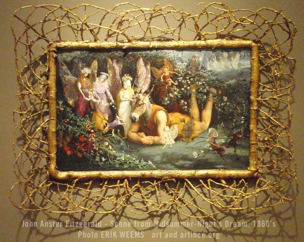 John Fitzgerald oil on canvas - midsummer-nights dream - Virginia Museum of Fine Arts