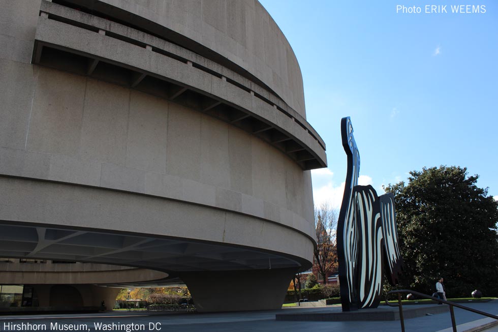 Hirshhorn Museum in DC view of the balcony