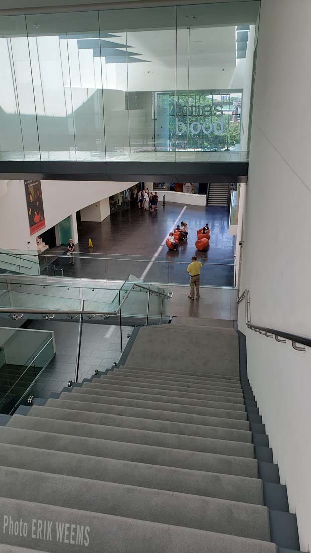 Steps down inside the VMFA