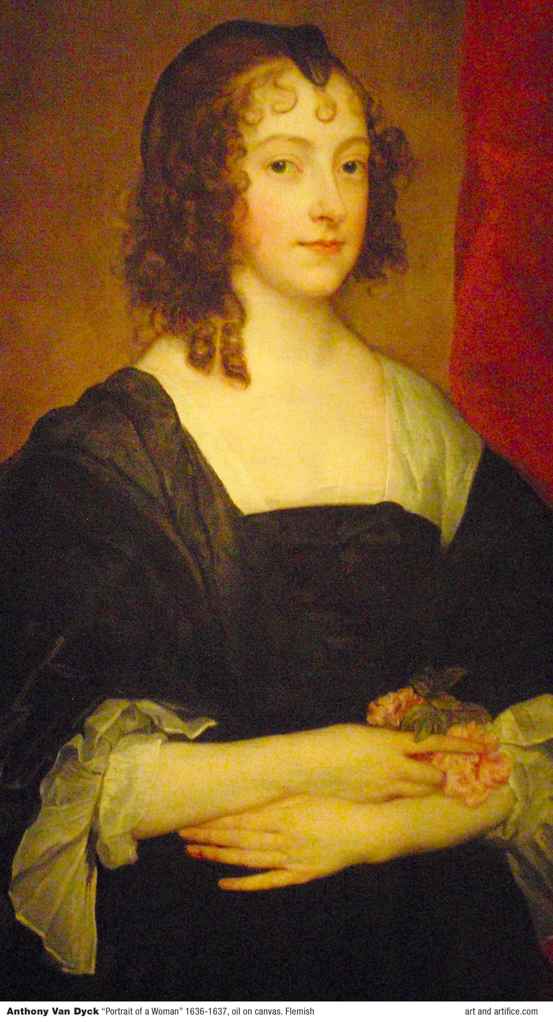 Oil portrait of a woman by Anthony Van Dyck