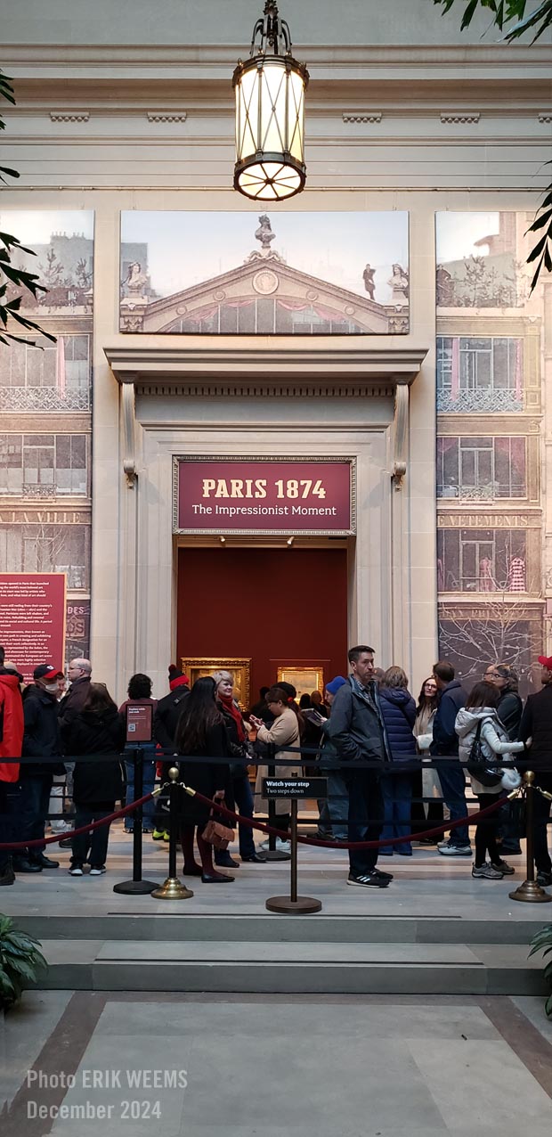 The entrance to the Paris 1874 The Impressionist Moment exhibit at the National Gallery of Art