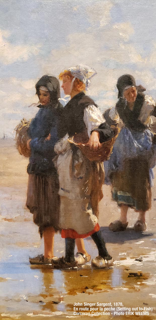 Click to enlarge - Three figures detail from John Singer Sargent oil painting 1878 - Setting out to Fish - en route pour la peche - Corcoran Collection at NGA Three figures detail from John Singer Sargent oil painting 1878 - Setting out to Fish - en route pour la peche - Corcoran Collection at NGA