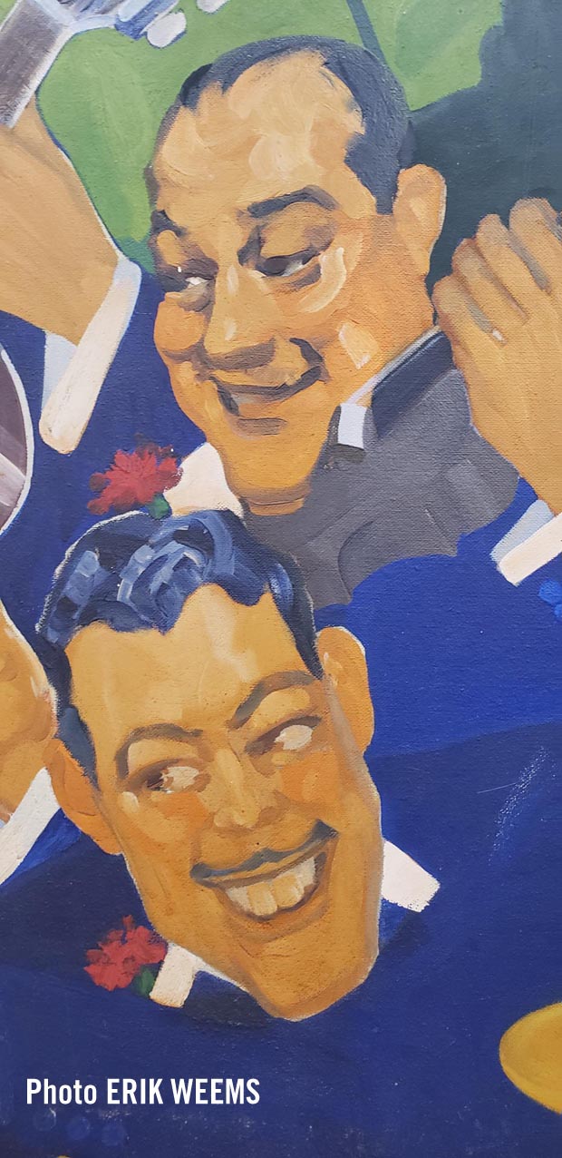 Detail image from Jazz Club Orchestra Painting Mural 